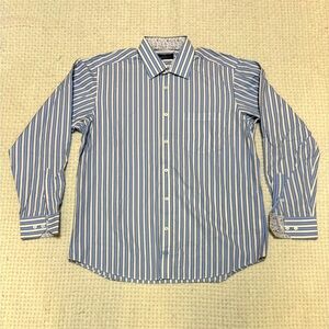 Blue and white striped Bugatchi button down shirt, XL.   Great condition